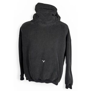 Ditch La Men's Masked Hoodie Coal Biker Size Large Cotton Heavyweight Rare -1614